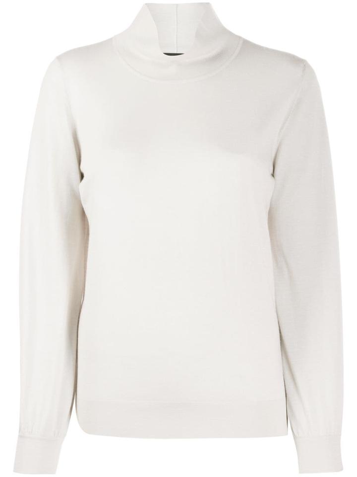 Fabiana Filippi Roll Neck Fine Knit Jumper - Neutrals