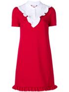 Red Valentino Ruffled Bib Dress