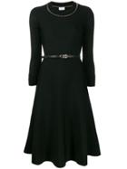 Salvatore Ferragamo Gancio Belt Dress - Black