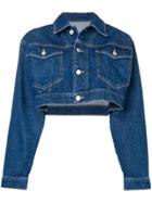 Chiara Ferragni Cropped Wink Denim Jacket - Blue