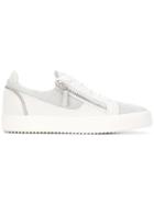 Giuseppe Zanotti Design Snake-effect Sneakers - White