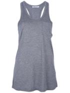 T By Alexander Wang Racerback Tank Top, Women's, Size: Xs, Grey, Rayon