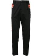 Dolce & Gabbana Floral Embroidered Trousers - Black