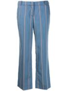 Kiltie Pinstripe Tailored Trousers - Blue