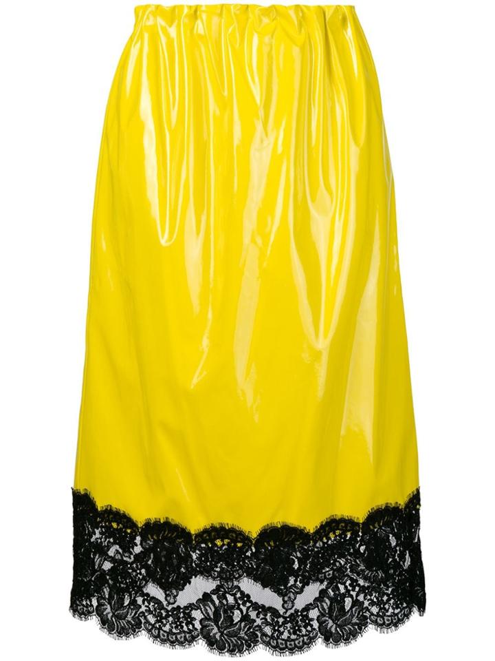 No21 Lace High-waist Skirt - Yellow & Orange