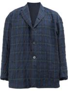 08sircus Plaid Patterned Blazer - Blue