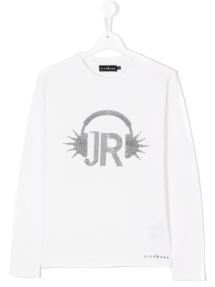 John Richmond Kids Stone Embellished T-shirt - White