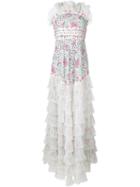 Giamba Stars Print Ruffled Long Dress