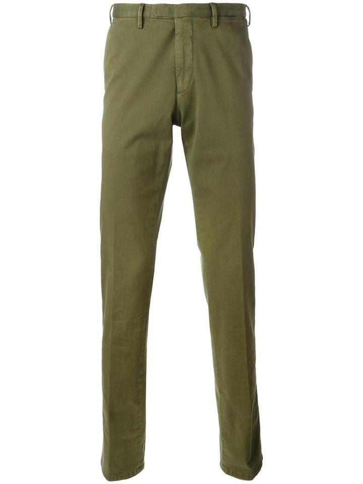 Biagio Sananiello Sport Chinos, Men's, Size: 54, Green, Cotton/elastodiene