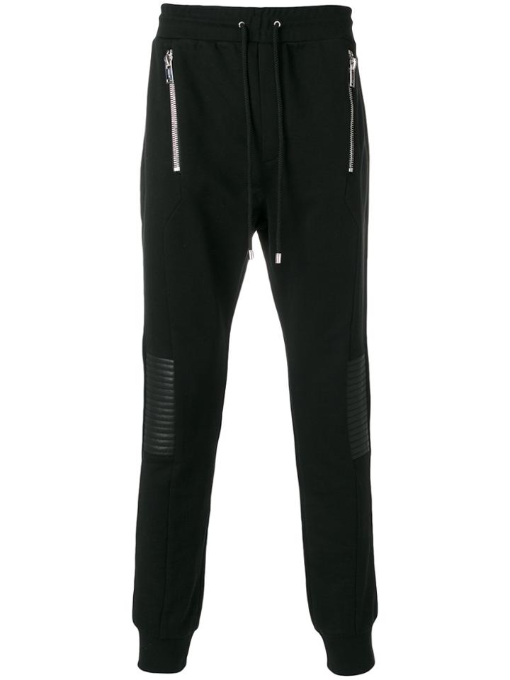 Les Hommes Zip Detail Track Pants - Black