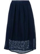 Pleated Skirt - Women - Polyester - 36, Blue, Polyester, Estnation
