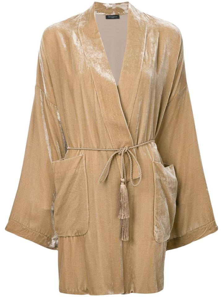 Antonelli Velvet Effect Kimono Jacket - Neutrals