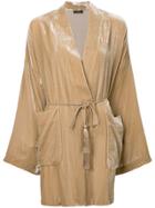 Antonelli Velvet Effect Kimono Jacket - Neutrals