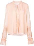 Jonathan Simkhai Smocked Blouse - Pink