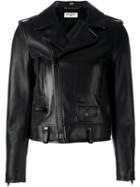 Saint Laurent Classic Biker Jacket, Women's, Size: 40, Black, Lamb Skin/cupro/cotton