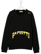 Cesare Paciotti 4us Kids Logo Print Sweatshirt - Black