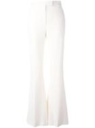 Alexander Mcqueen Tailored Flared Trousers, Women's, Size: 42, Nude/neutrals, Acetate/viscose/cupro