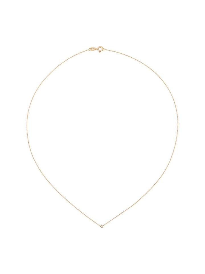 Wouters & Hendrix Gold Single Champagne Diamond Necklace - Pink &