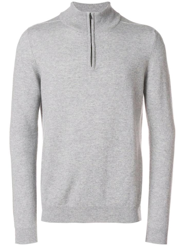 Pringle Of Scotland Zipped Neck Jumper - Grey