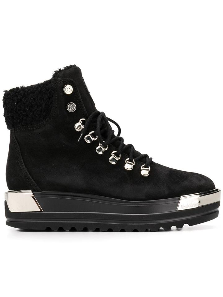 Baldinini Lace-up Flatform Boots - Black