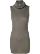 Rick Owens - Sleeveless Knitted Top - Women - Virgin Wool - M, Grey, Virgin Wool