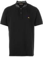 Etro Paisley Collar Polo Shirt, Men's, Size: S, Black, Cotton