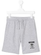 Moschino Kids Logo Print Shorts, Boy's, Size: 10 Yrs, Grey