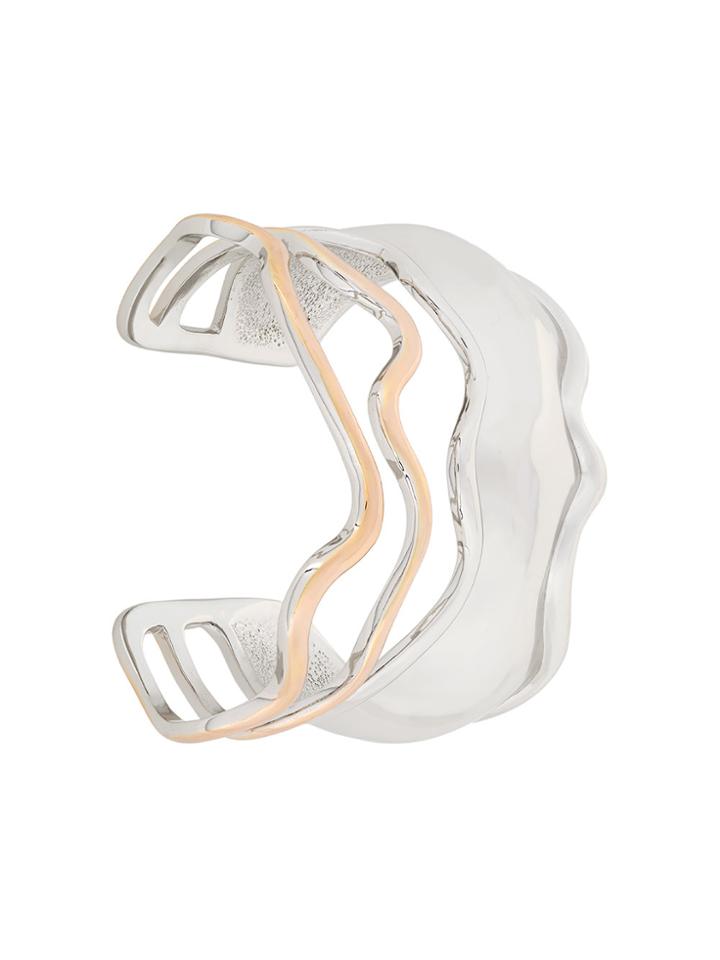 Eshvi Lava Cuff Bracelet - Metallic