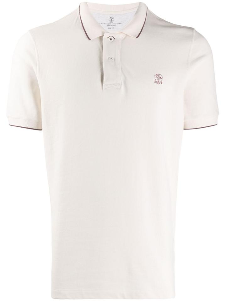 Brunello Cucinelli Logo Polo - Neutrals