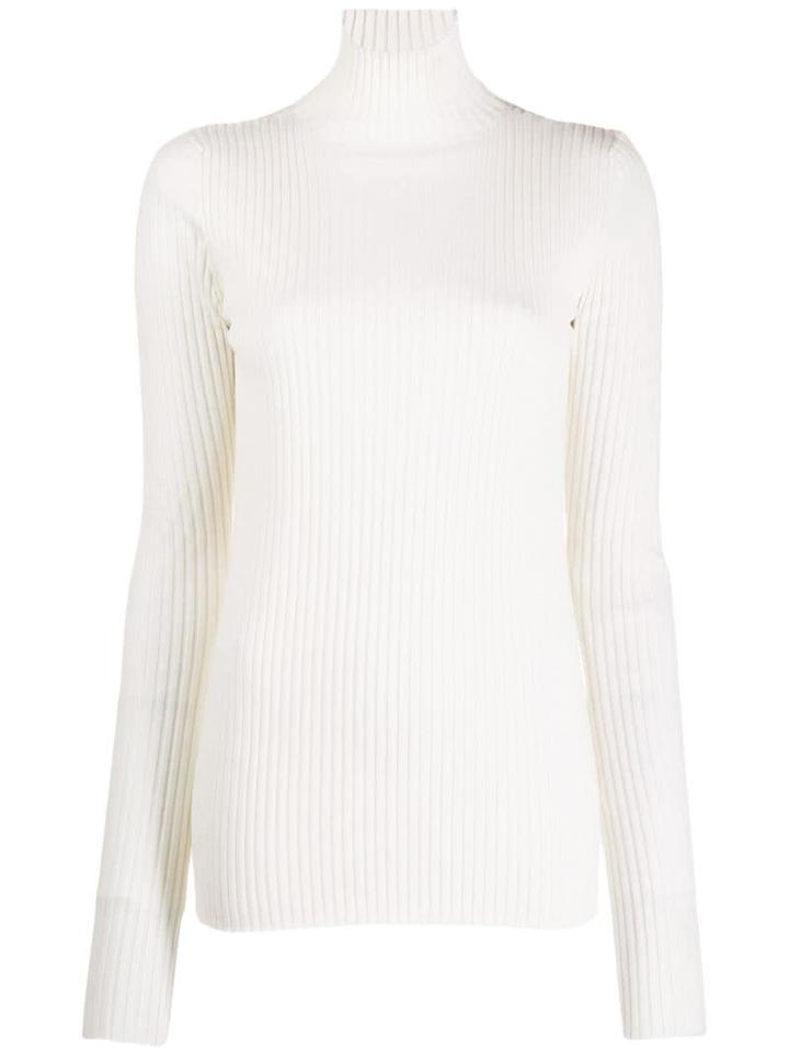 Jil Sander Ribbed Sweater - White