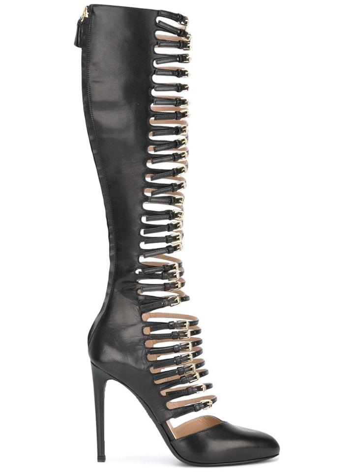 Giambattista Valli Buckled Straps Knee-high Boots - Black