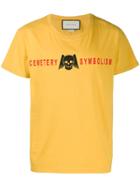 Gucci Cemetery Symbolism Print T-shirt - Yellow