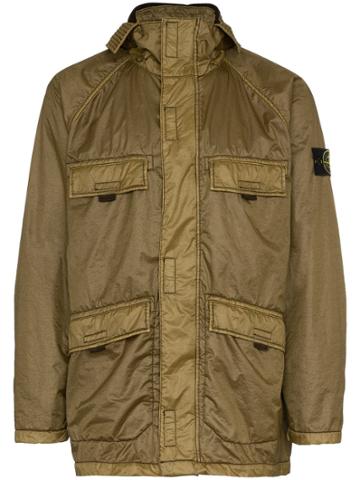 Stone Island 44735 Lamy Flock Jacket - Green