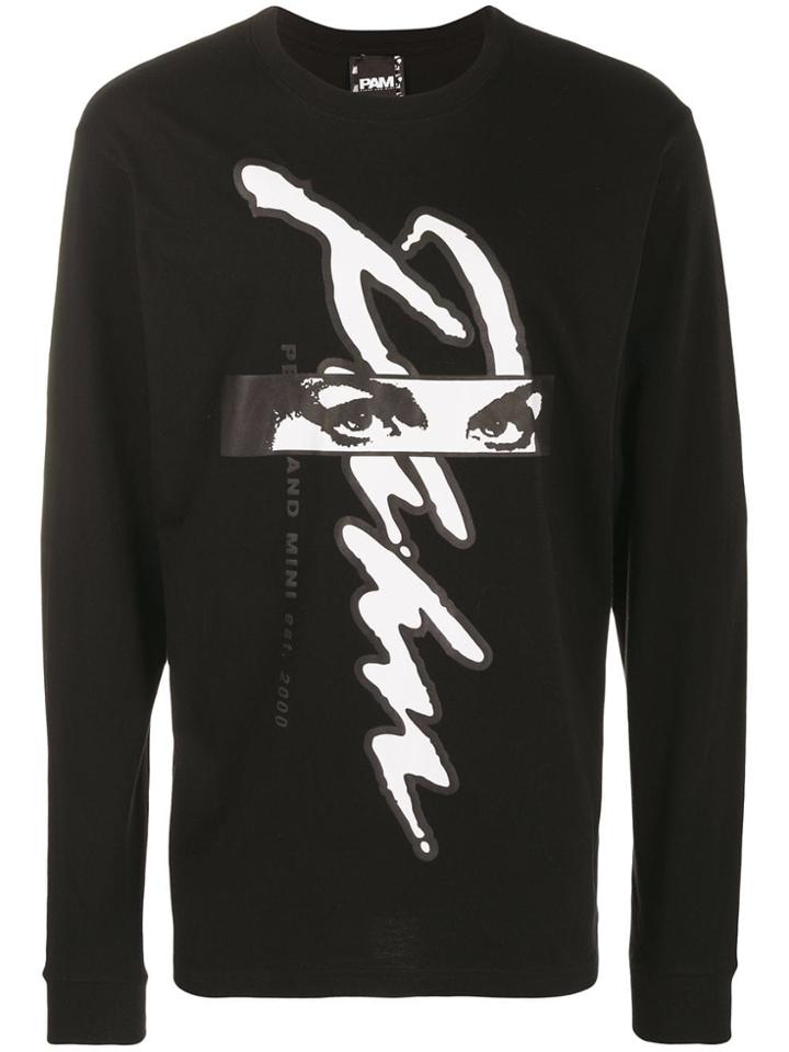 Perks And Mini Printed Crew Neck Sweatshirt - Black
