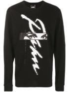Perks And Mini Printed Crew Neck Sweatshirt - Black