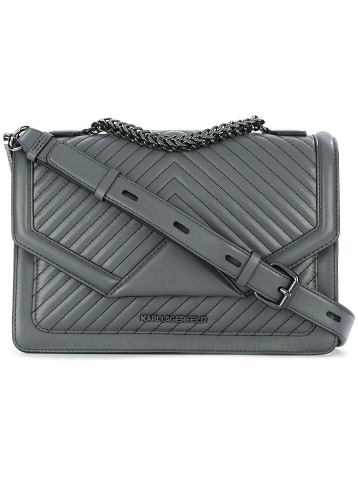 Karl Lagerfeld K/klassik Quilted Shoulder Bag - Grey