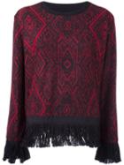 Christian Pellizzari Fringed Hem Jumper, Women's, Size: 42, Black, Acrylic/polyester/virgin Wool