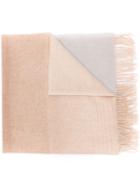 Ps Paul Smith Two-tone Fringe Scarf - Neutrals