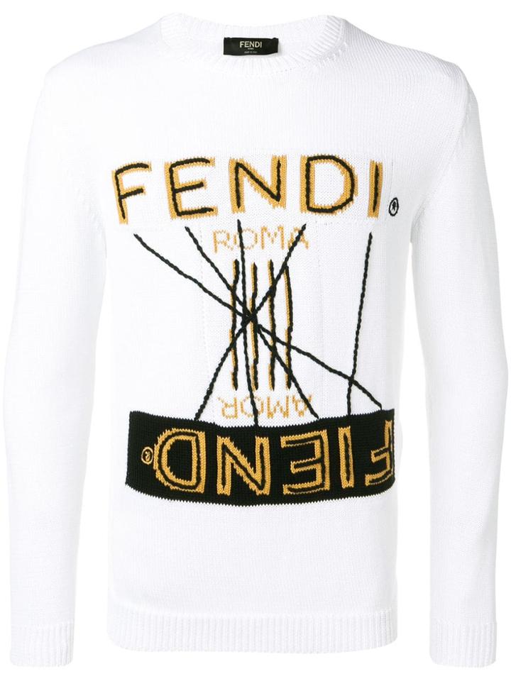Fendi 'fendi Field' Sweater - White