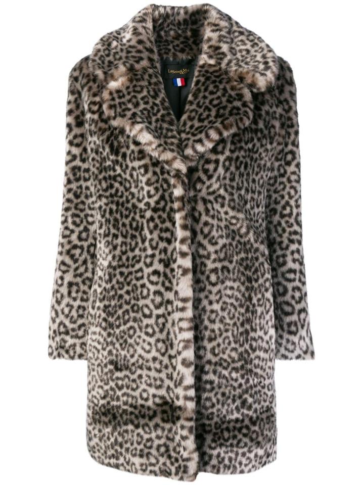 La Seine & Moi Louve Faux Fur Coat - Grey
