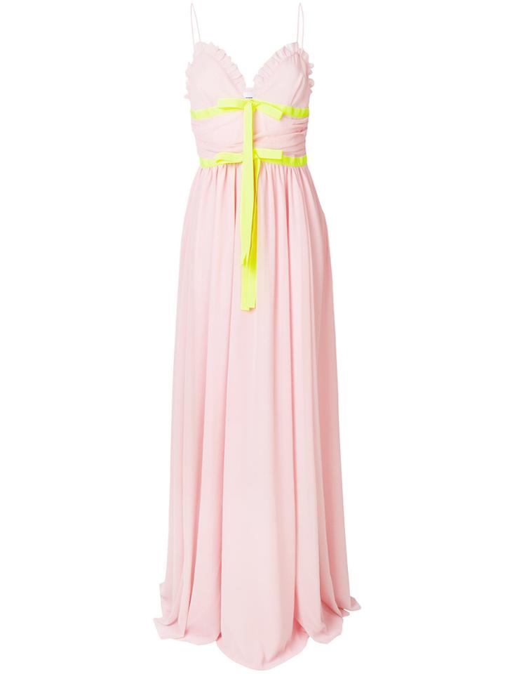 Brognano Bow Embellished Gown - Pink & Purple