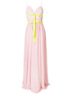 Brognano Bow Embellished Gown - Pink & Purple