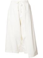 Y's 'left Wrap' Trousers - White