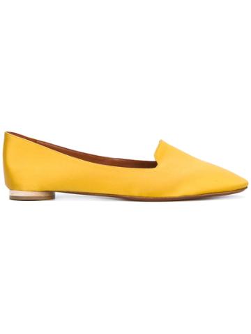 David Beauciel Satin Slippers - Yellow & Orange