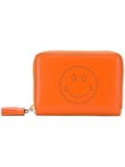 Anya Hindmarch Small Zip Round Wallet With Smiley - Yellow & Orange