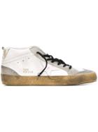 Golden Goose Deluxe Brand Mid Star Sneakers, Men's, Size: 43, White, Leather/rubber