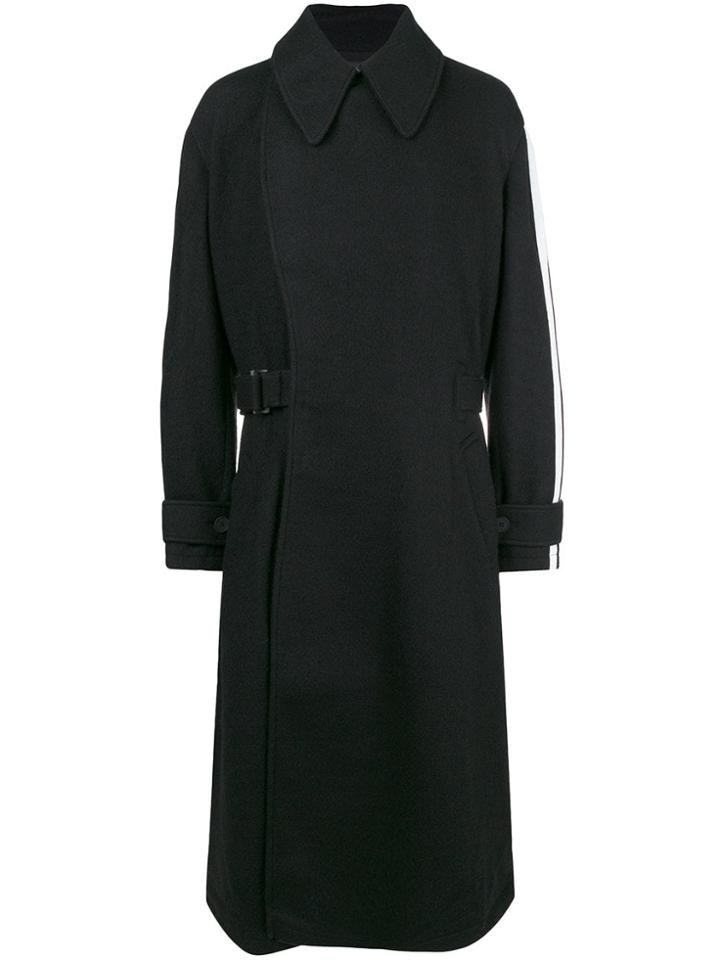 Y-3 Oversized Double-breasted Coat - Black