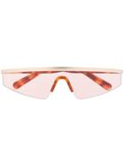 Courrèges Eyewear Punk Single-lens Sunglasses - Brown