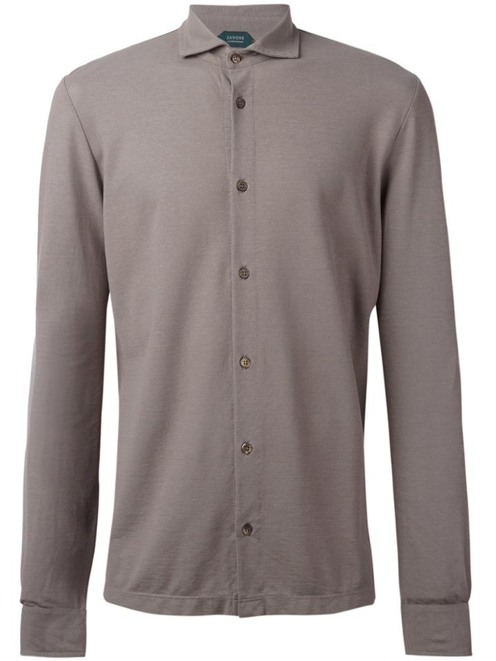 Zanone Knitted Shirt - Nude & Neutrals