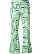 Ultràchic Printed Flared Cropped Trousers